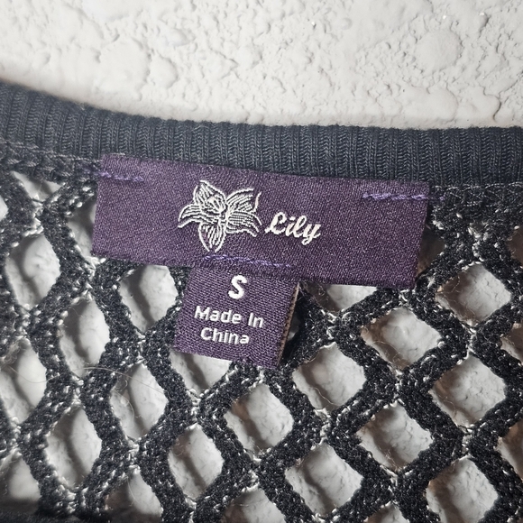 Lily Crochet Knit Button Top Women S Small Y2K Whimsigoth Fairy Grunge Black - Picture 6 of 7